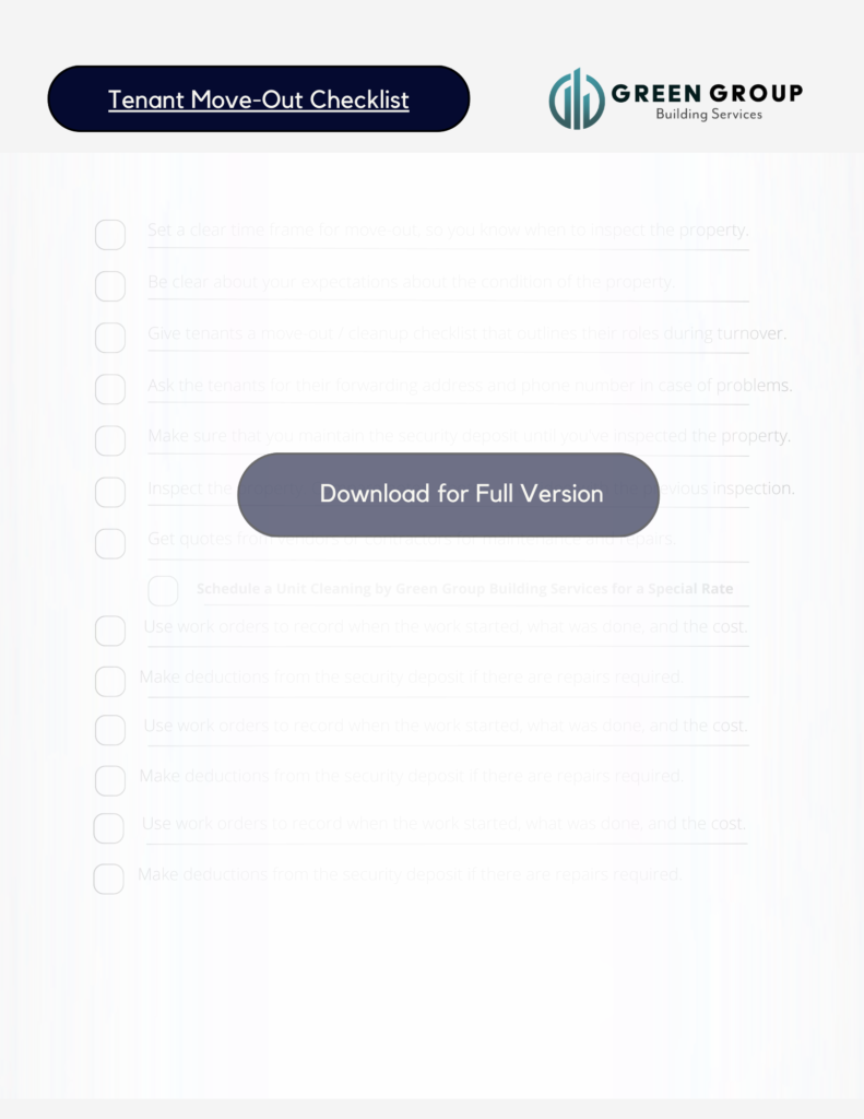 Free Downloadable Checklist for property managers in Los Angeles 